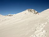 07 Long Trudge Through Snow From The Top Of The Ridge Above Yak Kharka Towards Kalopani Around Dhaulagiri 